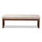 Baxton Studio Caramay Beige Upholstered Walnut Brown Finished Wood Bench 147-8193 - alternate 6